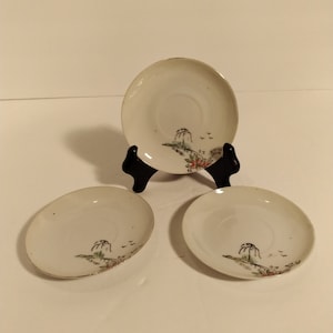 Small Saucers Made in Japan - Asian/Oriental Design 3pcs