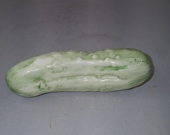 Vintage Hand Painted Ceramic Cucumber/Pickle