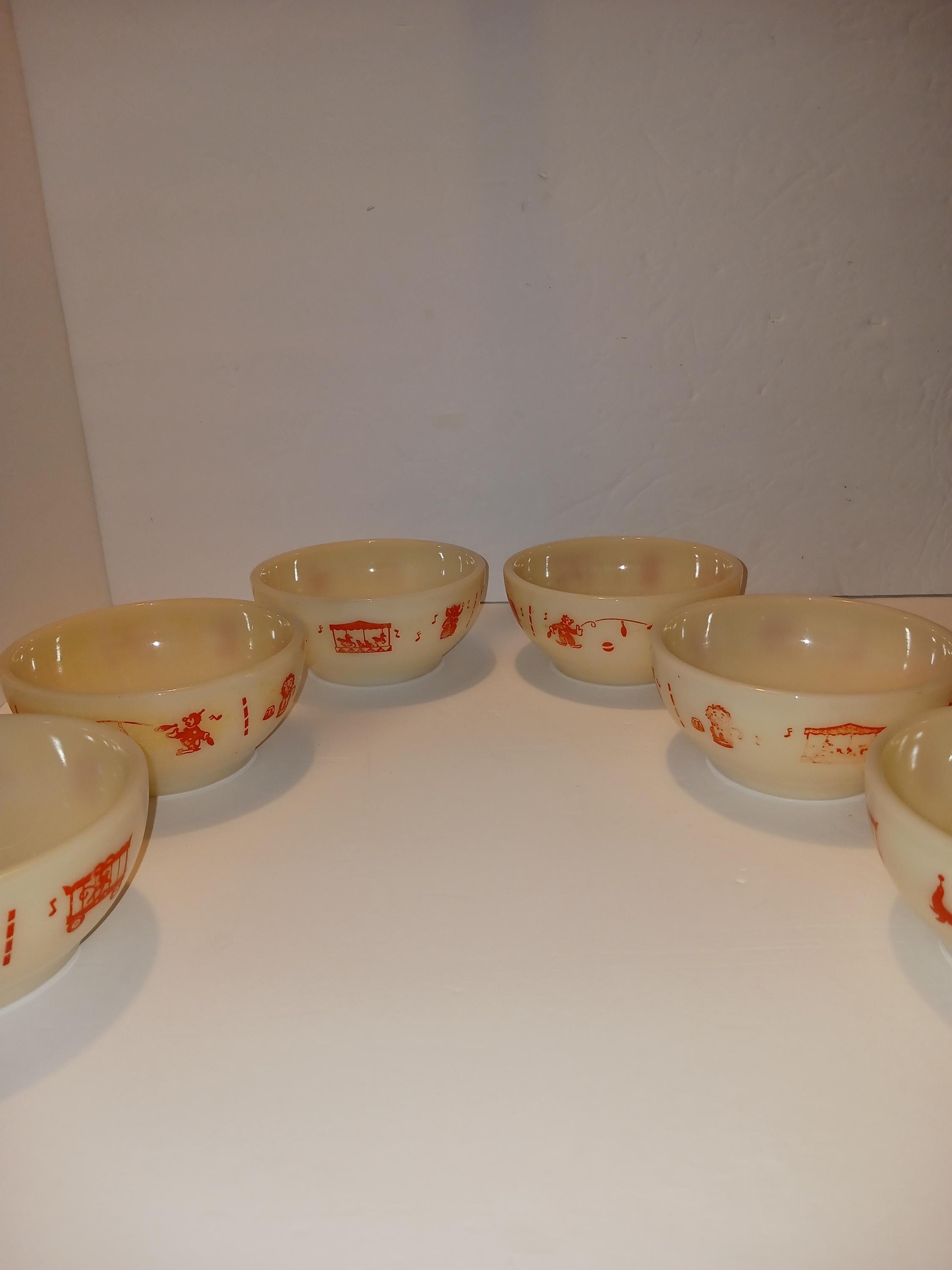 Federal Milk Glass Red Polka dot Bowl # 3 (RHA) Federal Milk Glass Red Polka dot Bowl # 3 (RHA)