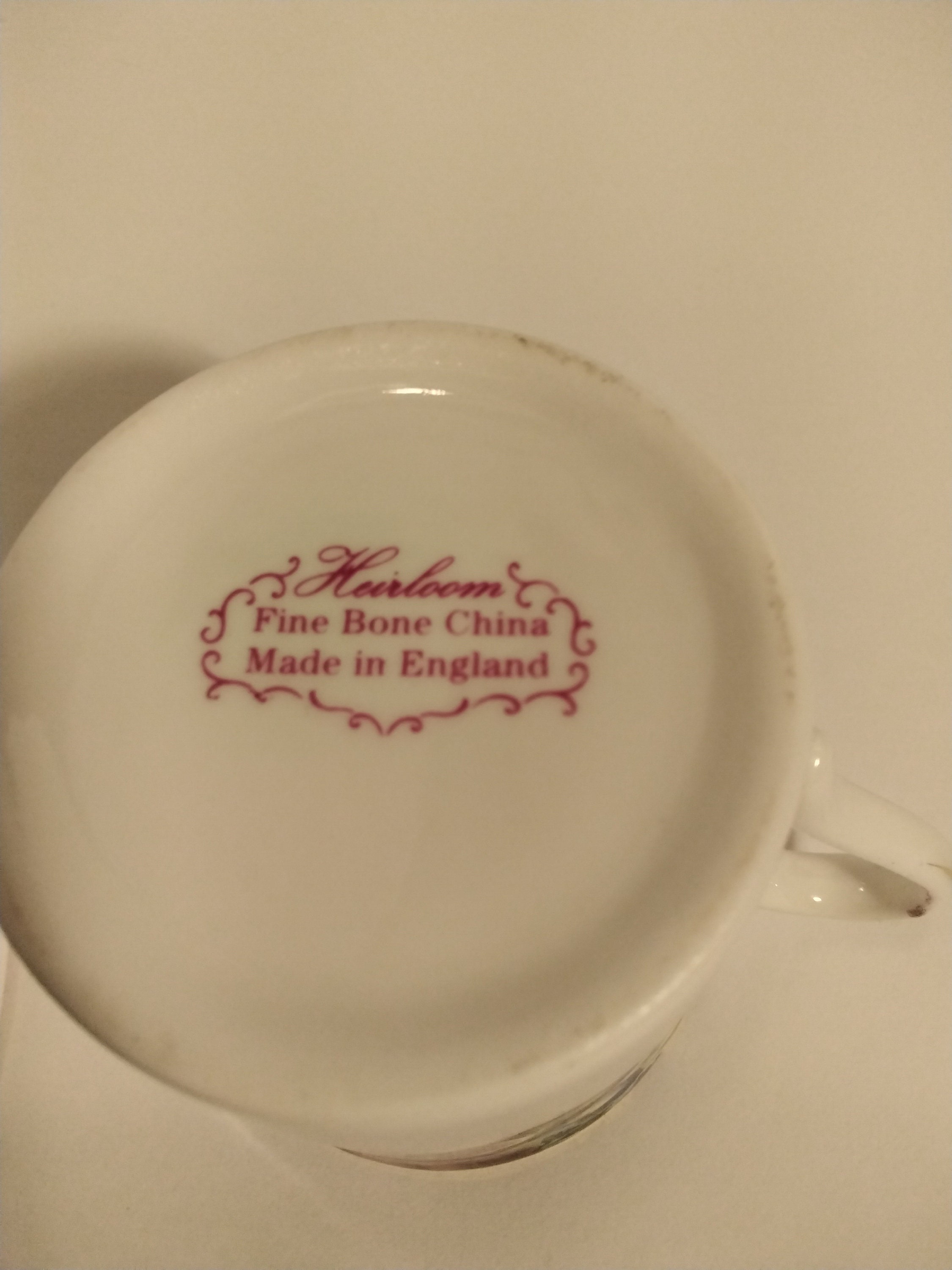 Heirloom Fine Bone China Cup and Saucer Set Floral Pattern Etsy