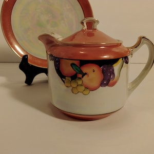 Vintage Noritake Creamer with Plate Art Deco Style 1924 Back Stamp