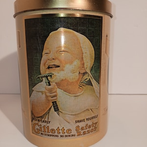 1960's Reproduction Gillette Safety Razor Tin