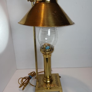 Vintage Brass Orient Express Lamp -- 1970&#39;s