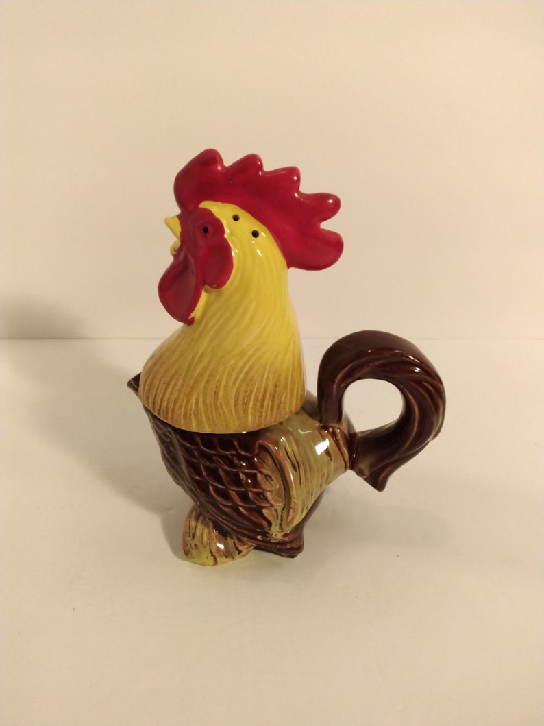 Vintage Rooster Sugar and Creamer Set Etsy