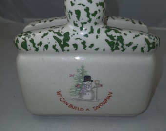 Vintage 90's "We Can Build A Snowman" Napkin Holder