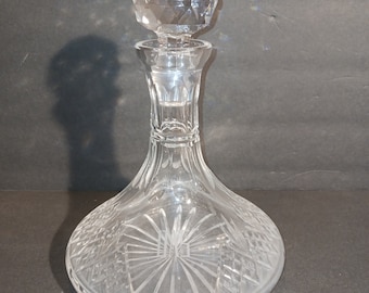 Vintage Ship's Decanter Monogrammed DAS