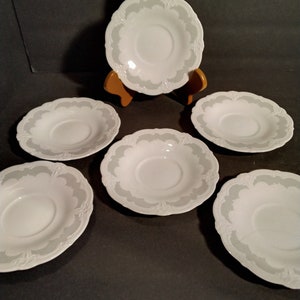 6pc European ALT Tirschenreuth Germany Baronesse -- Orleans Saucers