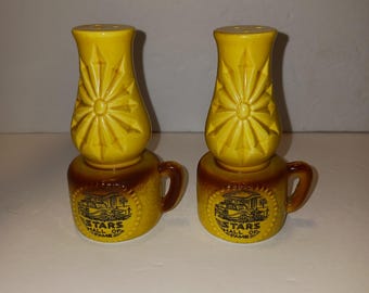 Vintage Stars Hall Of Fame Salt And Pepper Shakers -- Hurricane Lamp Style