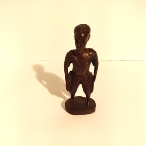 Antique Hand Carved Wooden African Figure