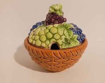 Made In Japan Lorrie Design Fruit Basket Sugar Bowl