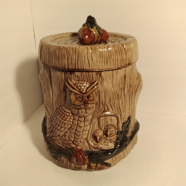 1960's Owl Canister - 12.5 in