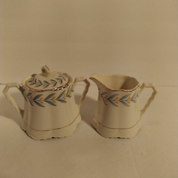 Derwood W.S. George -- Unknown Pattern -- Sugar And Creamer Set