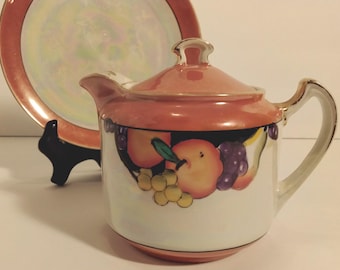 Vintage Noritake Creamer with Plate Art Deco Style 1924 Back Stamp