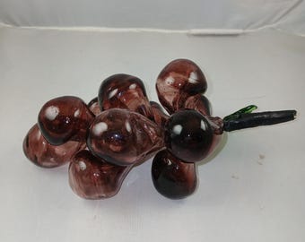 Hand Made Blown Glass Grape Bunch