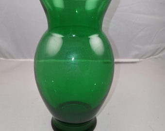 Emerald Green Anchor Glass Vase