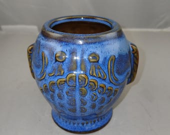 Vintage C.P.N.P. Canadian Art Pottery Blue Glazed Vase