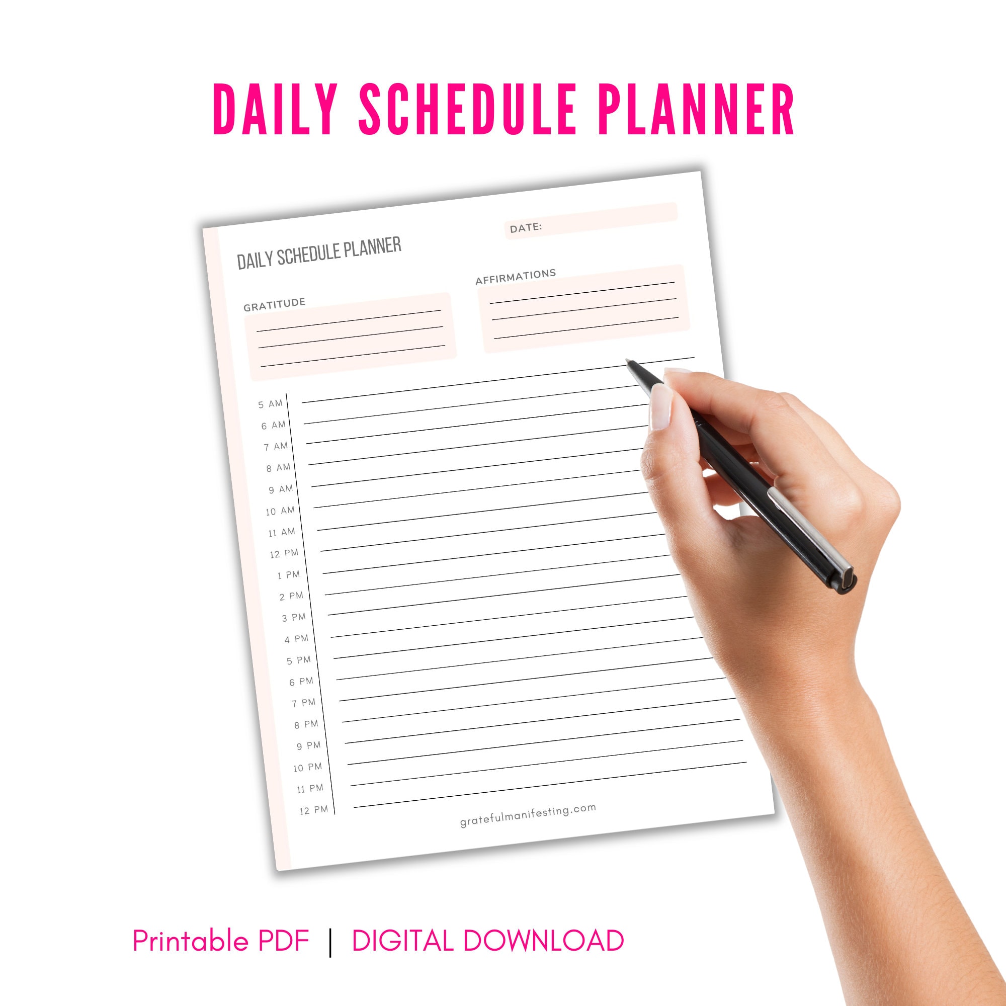 Daily Schedule Planner Printable | to Do List Printable - Etsy