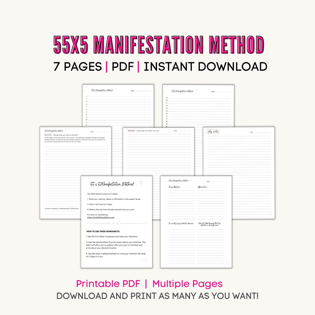 55x5 Manifestation Method | 5x55 Method | 555 Manifestation