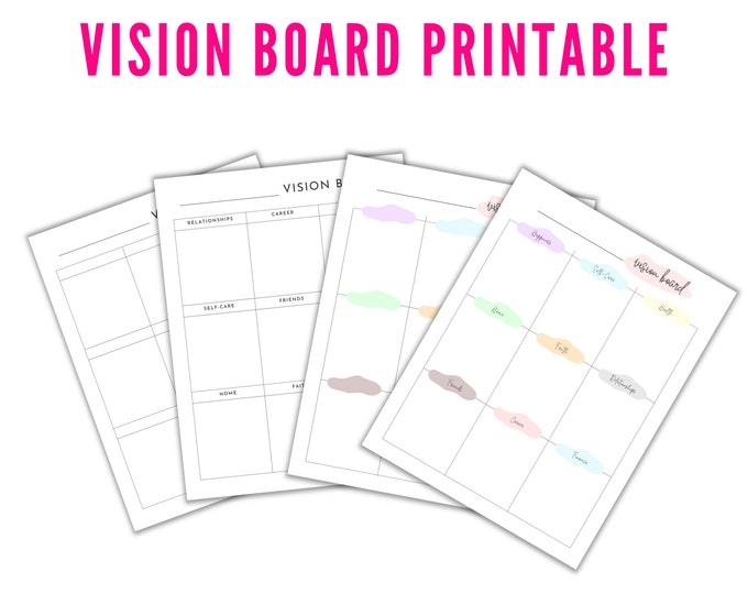 Vision Board Printables Law of Attraction Kit - Etsy Canada