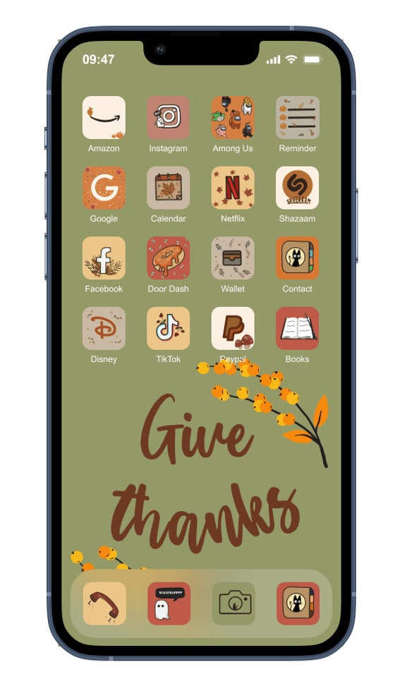 Autumn Holiday Aesthetic Hand Drawn Ios16 App Icons Bundle, Ios14 App  Wallpapers, Fall Theme, Social App Cover, Ios 15, Fall Aesthetic - Etsy