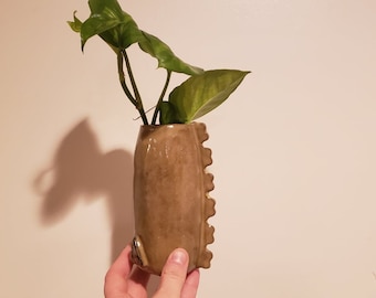 Hand Pinched Ceramic Bud or Propagation Vase