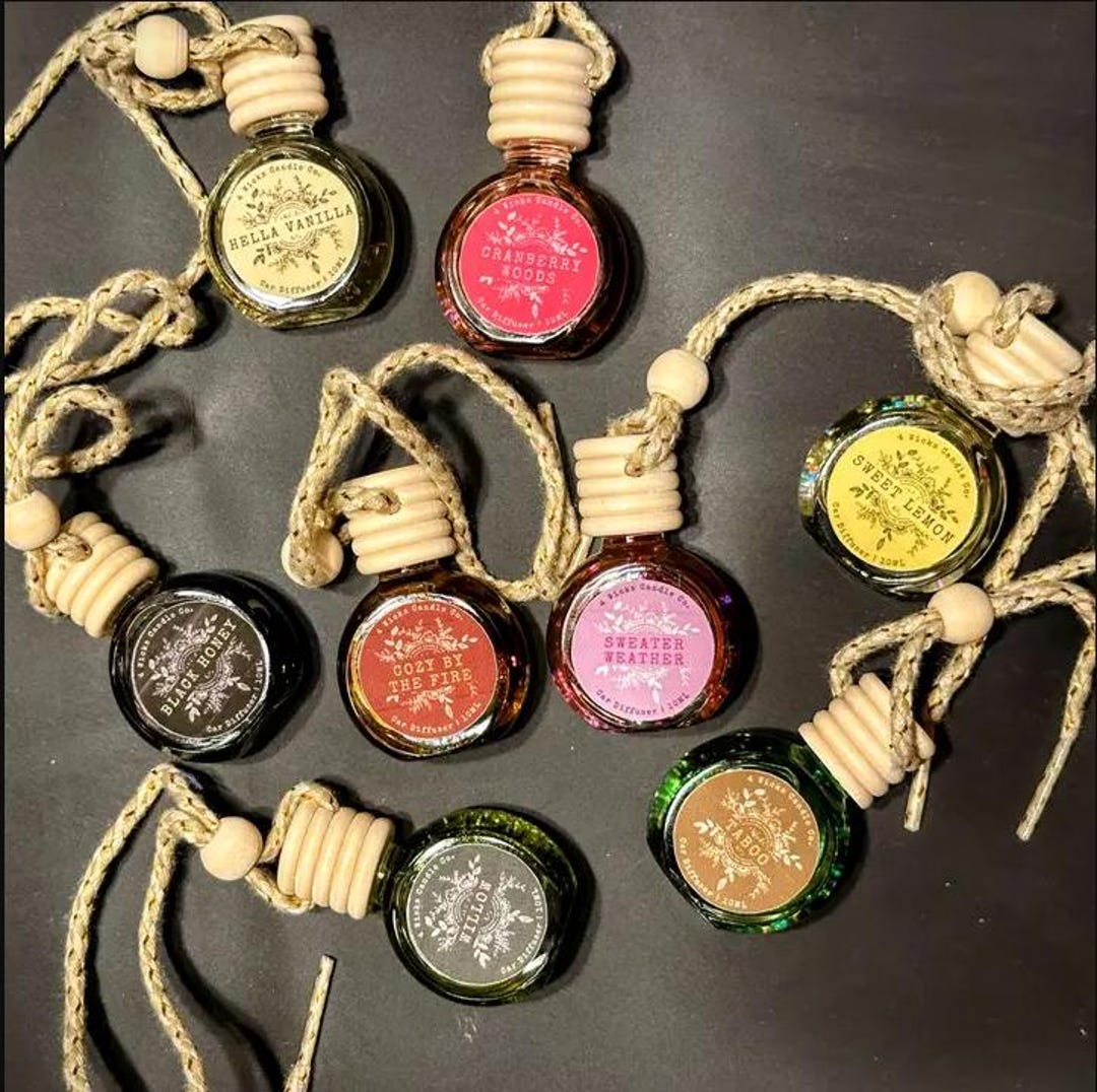 Car Diffuser Hanging Scent Diffuser Fragrance Ornament Air Freshener ...