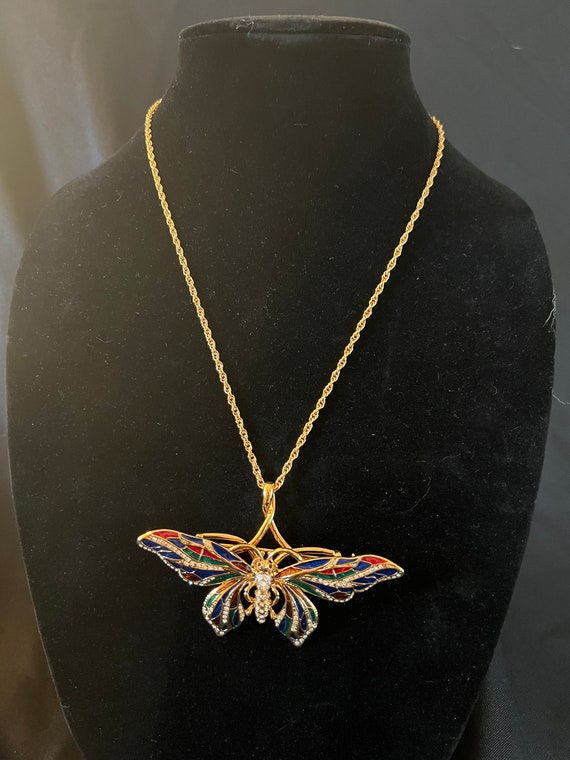 Repurposed Gucci Medium .925 Sterling Silver Butterfly Necklace –  DesignerJewelryCo