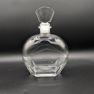 Elegant Heavy Glass Vintage Decanter - Snug Stopper, Perfect Condition