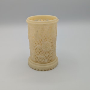 Vintage Celluloid Cute Container with Matching 24 Appetizer or Cocktail Forks