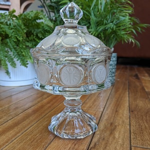 GLOWING Vintage 1960&#39;s Fostoria Coin Wedding / Candy Dish - Perfect Condition, Retired Pattern (not a repro)