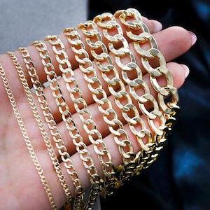 10K Real Gold Cuban Curb Chain Bracelet- Yellow Gold- Real Stylish Cylinder Bracelet