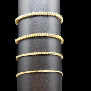 10K Real Gold Franco  BRACELET - 8" Length and 2.0MM /2.3MM / 3.2MM / 3.6MM for Women and Men-10K Gold Bracelet-10K Real Gold Bracelet