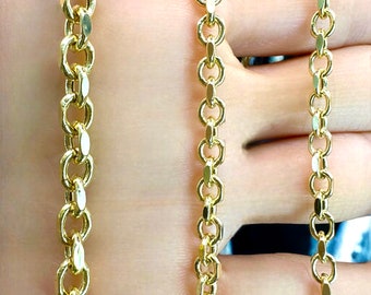 14K Real Gold - Round Box Chain Bracelet - 14K Gold Chain Bracelet - 7.5'' Unisex Chain Bracelet - 14K Yellow Gold Bracelet