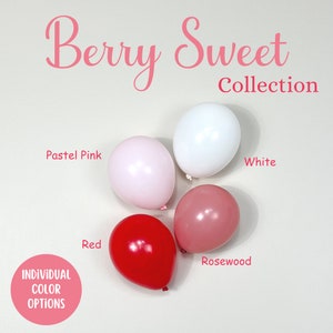 Pink Balloons, Baby Shower, White, Pastel Pink, Red, First Birthday, Berry Sweet One, Bachelorette, Strawberry Shortcake Party