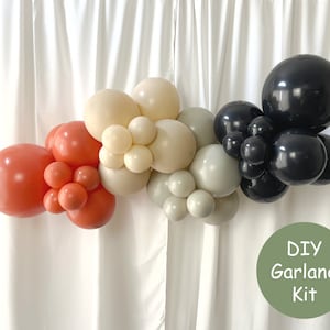 Halloween Balloon Garland | Spooky Balloon Arch | Orange | Stone | Black | Sand Balloon Garland |  Neutral Balloons | DIY Garland Kit