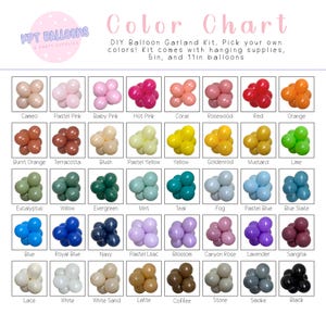 DIY Balloon Garland Kit, Pick Your Own Colors, Latex Balloons, Birthday, Baby Shower, Wedding, Bridal Shower, Custom