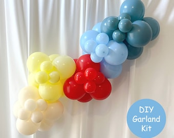 Circus Balloon Garland Kit | Carnival Birthday | First Birthday | Circus Birthday | Red, Blue, Yellow | DIY Balloon Garland