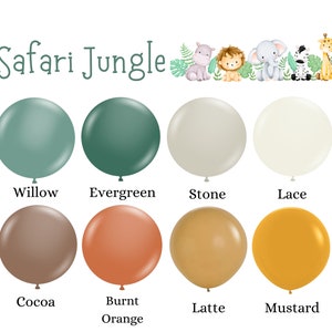 Safari Jungle Balloon Garland, DIY Balloons, Wild One Birthday, Green, Burnt Orange, Brown, Mustard Balloons for Baby Shower