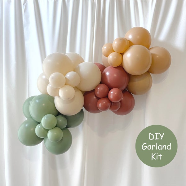 Neutral Balloon Garland Kit | Fall Balloon Garland | Baby Shower | Fall Birthday | Sand | Terracotta | Eucalyptus Sage | Boho