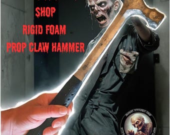 Realistic Prop Claw Hammer: Hand-Painted Foam Horror Prop