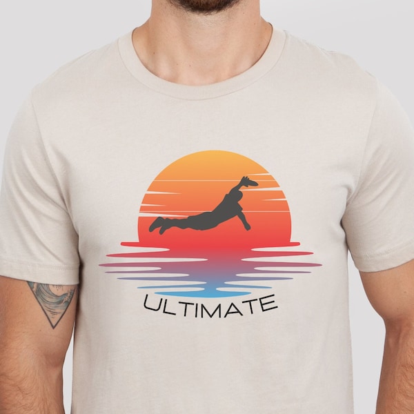 Sunset Ultimate Frisbee Shirt, Men's or Women's Ultimate Frisbee Shirt, Ultimate Shirt, Ultimate Frisbee Gift, Ultimate Frisbee Team