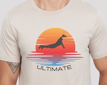 Sunset Ultimate Frisbee Shirt, Men's or Women's Ultimate Frisbee Shirt, Ultimate Shirt, Ultimate Frisbee Gift, Ultimate Frisbee Team