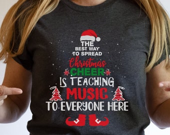 Musik Lehrer Weihnachten Shirt, Musik Lehrer Shirt, Lehrer Weihnachten Shirt, Lehrer Shirts, Musik Lehrer Geschenk, Musik Lehrer Tshirt
