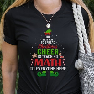 数学教師のクリスマス シャツ、数学教師のシャツ、教師のクリスマス シャツ、教師の T シャツ、数学教師のギフト、楽しい数学教師のシャツ