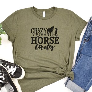 Camisa de dama de caballo loco, camiseta de dama de caballo, regalos de dama de caballo, camisa de caballo, camisa de caballo divertida, regalo de entrenador de caballo, camisa de entrenador de caballo