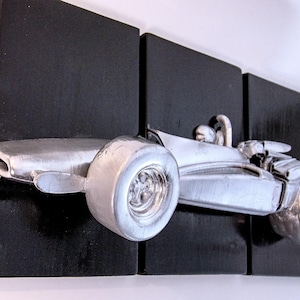 Vintage Indy Car 3D Wall Art Racecar Sculpture