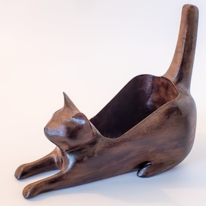 Original Katzenschale, Blumentopf, Sukkulententopf, 3D Gedruckt, Holzschale