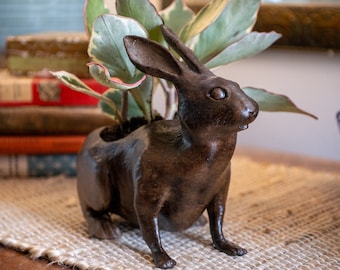 Rabbit Bowl, Flower Pot, Succulent Planter, 3D Printed, Wooden Dish
