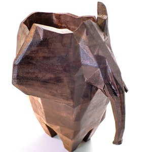Original Elefantenschüssel, Blumentopf, Sukkulententopf, 3D Gedruckt, Holzteller