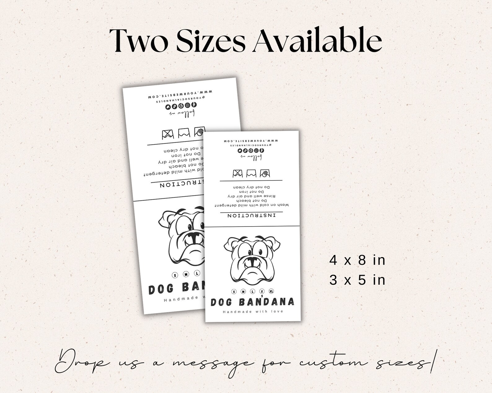 Dog Bandana Label Printable Dog Bandana Label Printable Dog Etsy